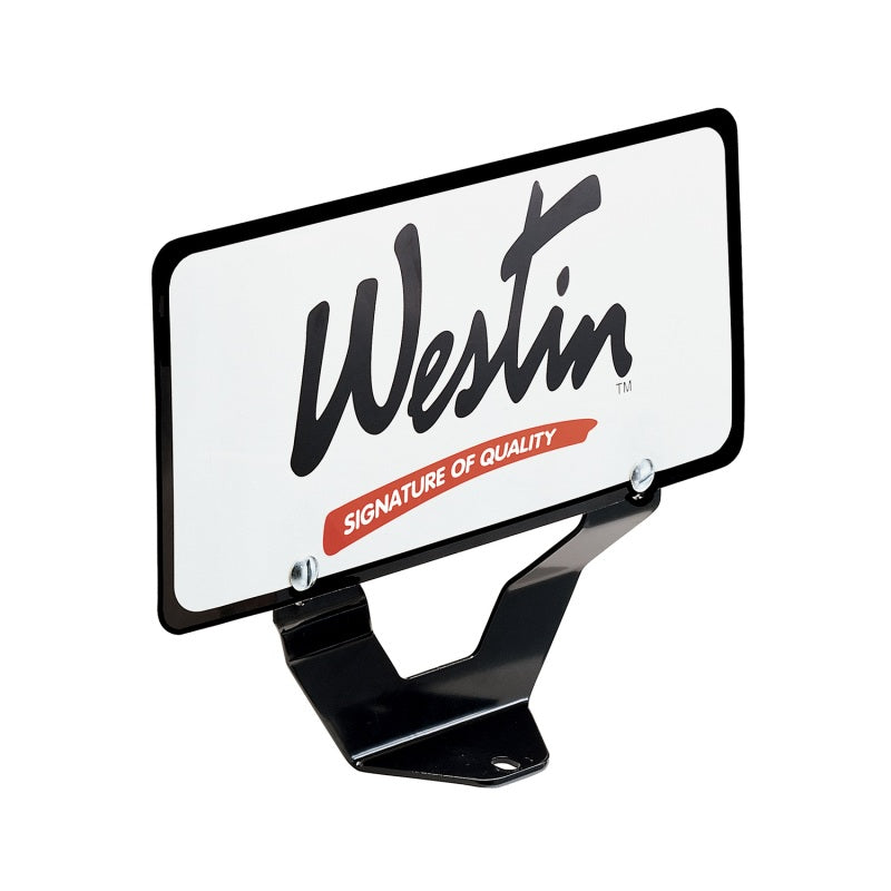 Westin License Plate Relocation Westin Bull Bar License Plate Relocator - Black