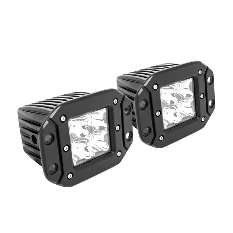 Westin Light Bars & Cubes Westin FM4Q 3W Osram w/mounting hardware and pigtail connectors (set of 2) - Black
