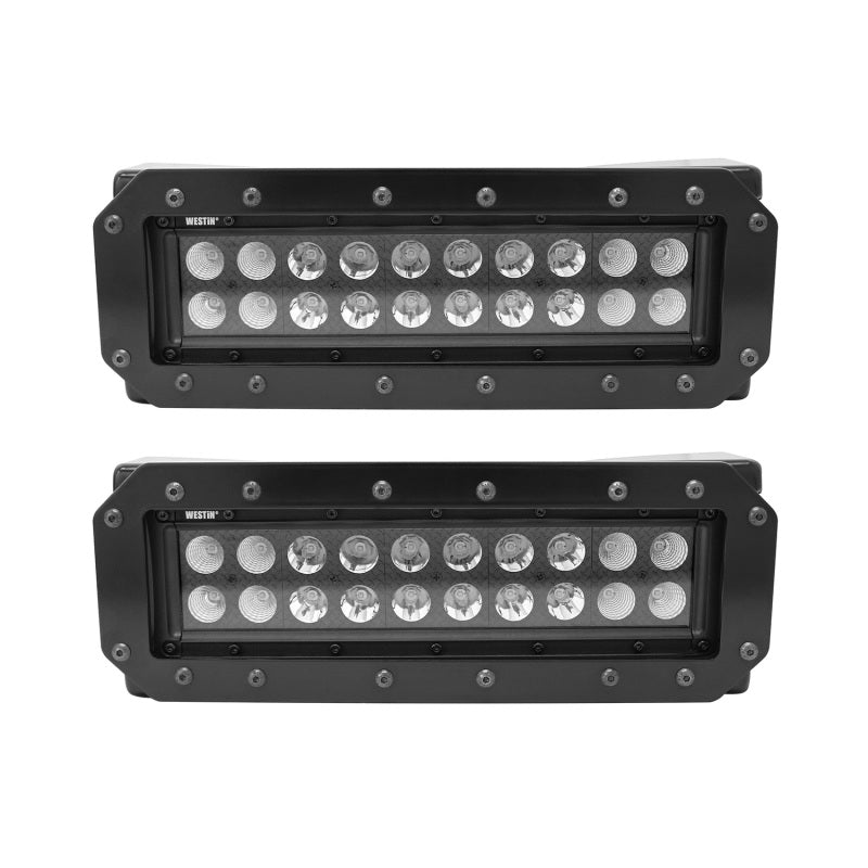 Westin Light Bars & Cubes Westin HDX Flush Mount B-FORCE LED Light Kit (Set of 2) w/wiring harness - Black