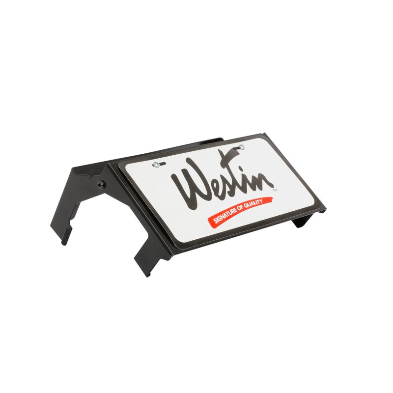 Westin License Plate Relocation Westin MAX Winch Tray License Plate Bracket - Black