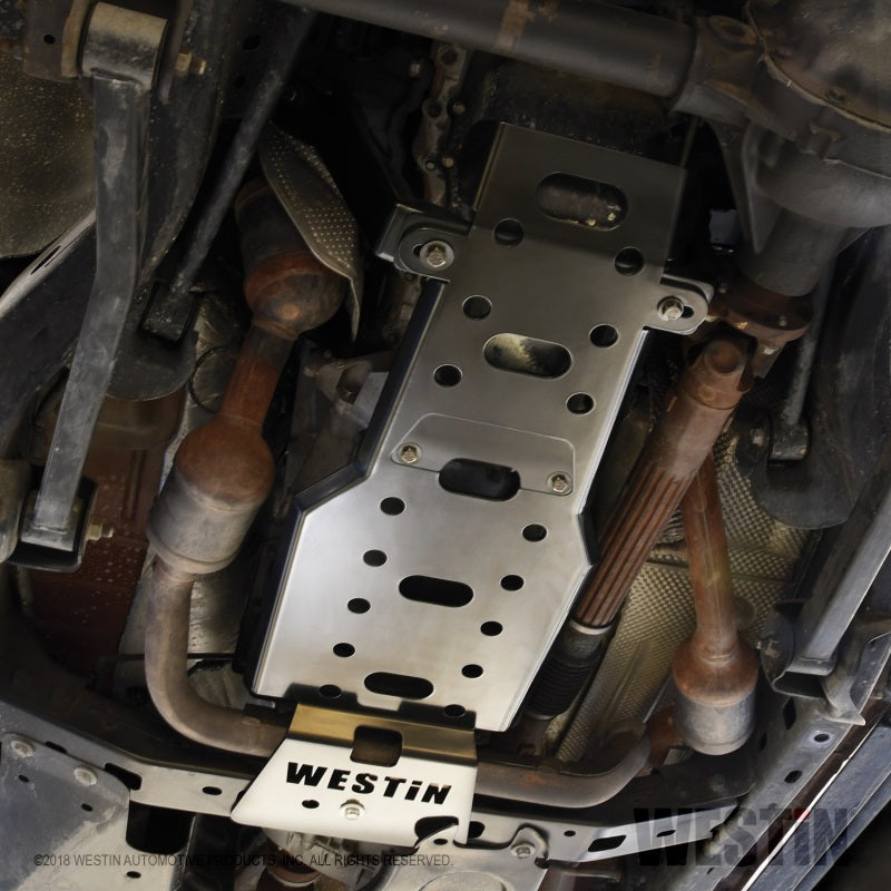 Westin Skid Plates Westin/Snyper 07-17 Jeep Wrangler Oil Pan/Transmission Skid Plate - Textured Black