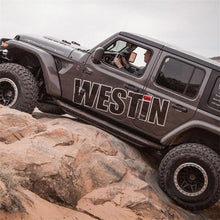 Load image into Gallery viewer, Westin Body Armor &amp; Rock Rails Westin/Snyper 2018+ Jeep Wrangler JL Unlimited 4DR Triple Tube Rock Rail Steps - Textured Black