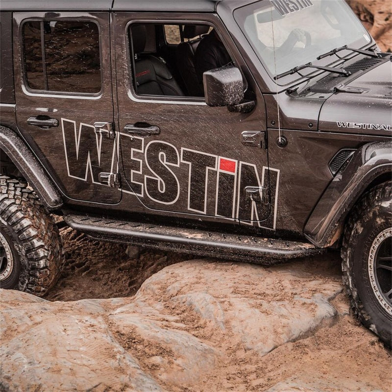 Westin Body Armor & Rock Rails Westin/Snyper 2018+ Jeep Wrangler JL Unlimited 4DR Triple Tube Rock Rail Steps - Textured Black