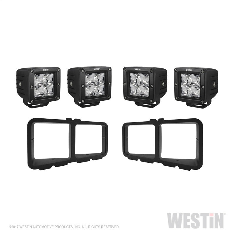 Westin Bumper Lights Westin Universal Light Kit for Outlaw Front Bumpers - Textured Black