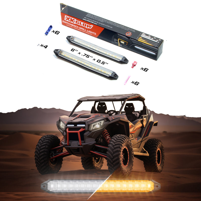 XKGLOW Light Bars & Cubes XK Glow 6 Switchback Grill Lights with Start-up Animation & Sequential Turn Signals