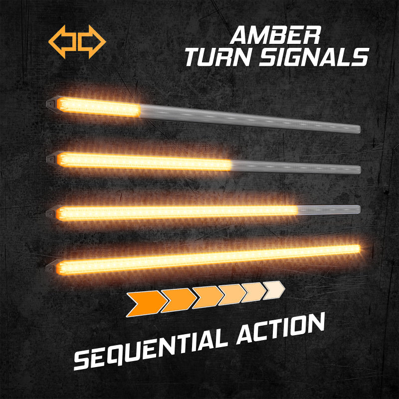 XKGLOW Light Bars & Cubes XK Glow 9In Switchback Grill Lights with Start-up Animation & Sequential Turn Signals
