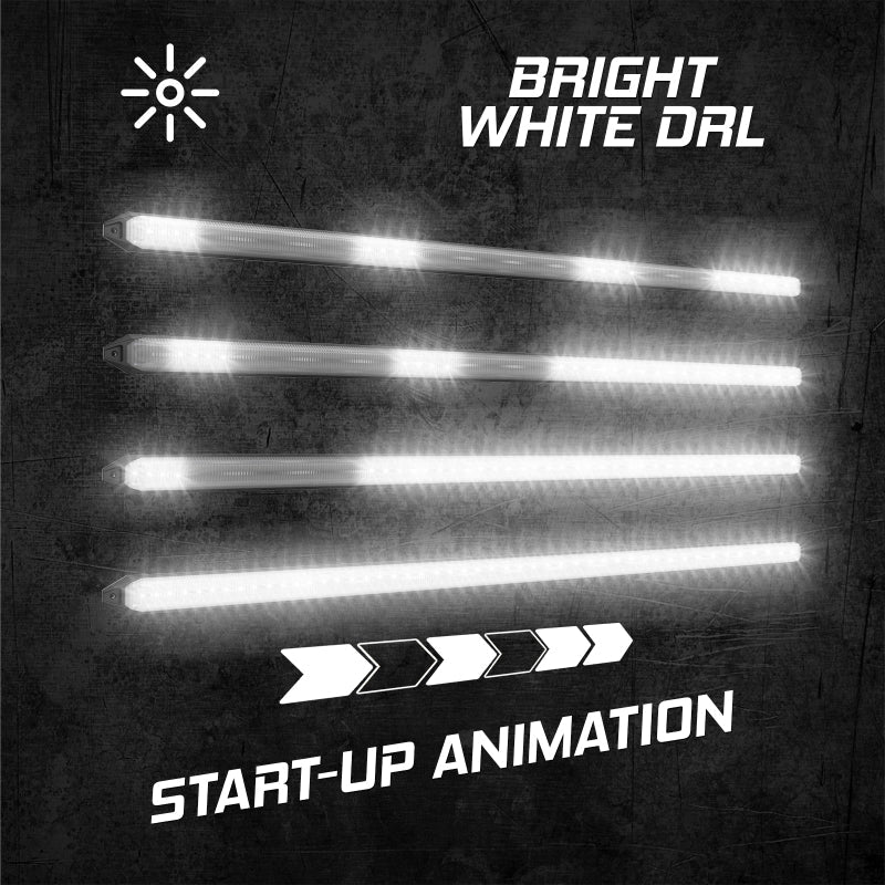 XKGLOW Light Bars & Cubes XK Glow 9In Switchback Grill Lights with Start-up Animation & Sequential Turn Signals