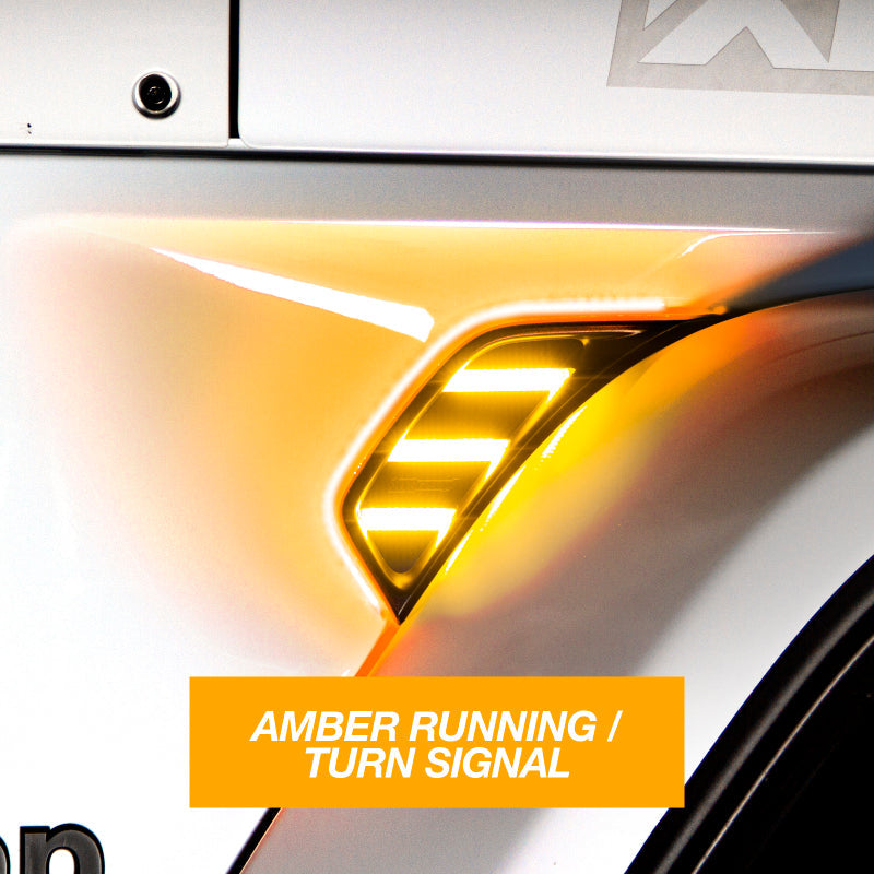 XKGLOW Light Accessories and Wiring XK Glow Amber Jeep Air Vent Light w/ Turn Signal & Running Light