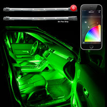 Load image into Gallery viewer, XKGLOW Light Accessories and Wiring XK Glow Flex Strip Million Color XCHROME Smartphone App Controlled Undercar Kit 6x10In