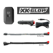 Load image into Gallery viewer, XKGLOW Light Accessories and Wiring XK Glow Flex Strip Million Color XCHROME Smartphone App Controlled Undercar Kit 6x10In