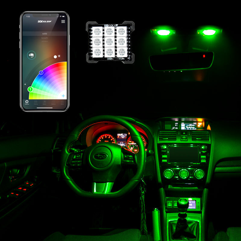 XKGLOW Light Accessories and Wiring XK Glow RGB Festoon LED Panel XKchrome Bluetooth App Controlled Dome Bulb