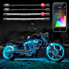 Load image into Gallery viewer, XKGLOW Light Accessories and Wiring XK Glow Strip Million Color XKCHROME Smartphone App ATV/Motorcycle LED Light Kit 10XPod + 8X10In