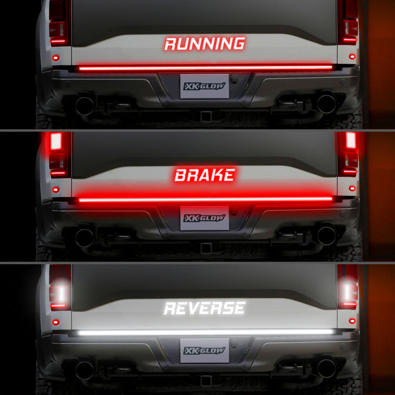 XKGLOW Light Accessories and Wiring XK Glow Truck Tailgate Light w/ Chasing Turn Signal & Built-in Error Canceller - 3rd gen 48in