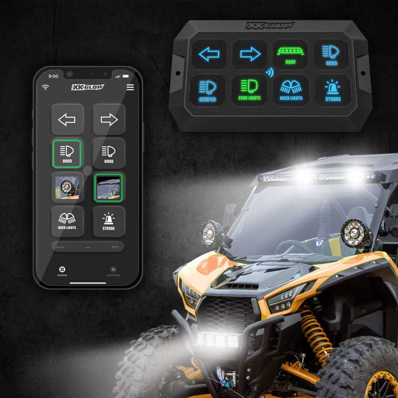 XKGLOW Switch Panels XK Glow XKcommand Bluetooth Switch Panel for Lights 12V Accessory Offroad
