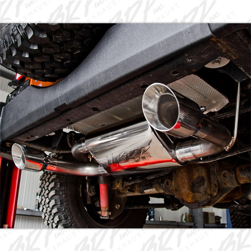 MBRP 07-14 Jeep Wrangler/Rubicon 3.6L/3.8L V6 Axle-Back Dual Rear Exit T409 Performance Exhuast Sys